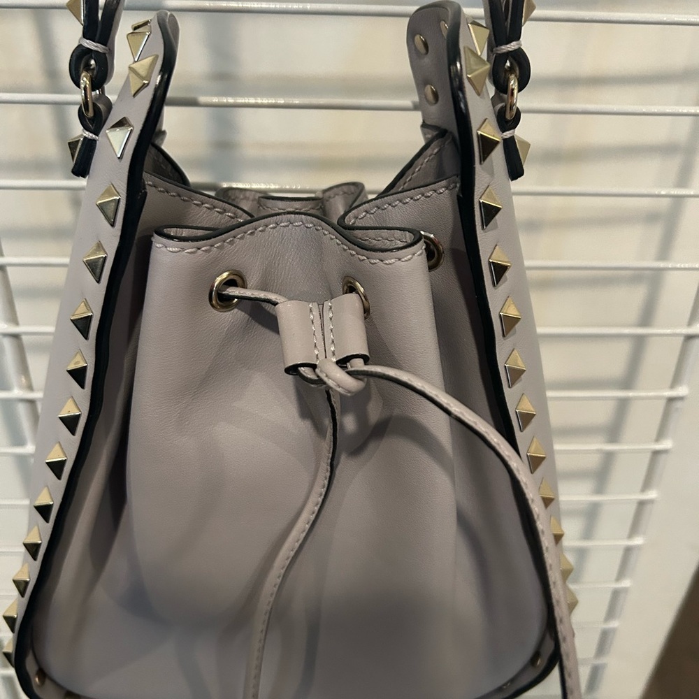 VALENTINO STUDDED GREY BAG - Picture 5 of 6